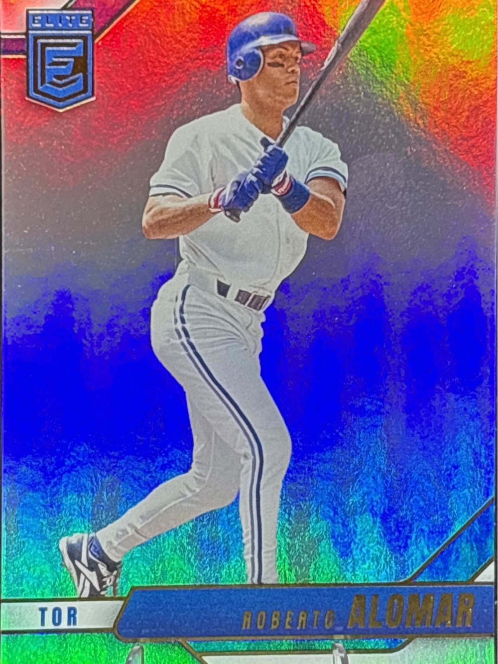 Panini Elite Holo Blue Roberto Alomar Baseball Trading Card